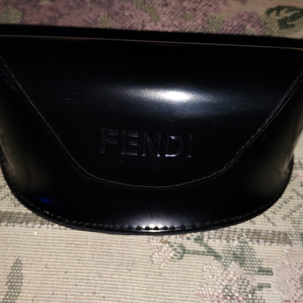 Fendi Black Patent Leather Sunglasses Case